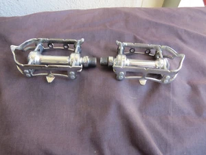 EARLY CAMPAGNOLO PEDALS RECORD STEEL ROAD TOURING FIXIE BICYCLE VINTAGE - Picture 1 of 6