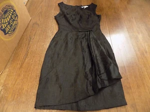 MAX and Cleo Sz 2 Shimmer Black Sleeveless Cocktail Dress Gathered layered EUC - Picture 1 of 9