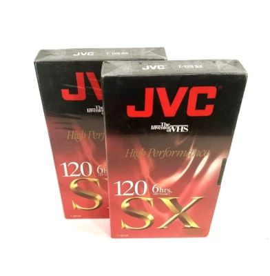 JVC T-120 SX Juego de 2 6 Horas Alto Rendimiento The Inventor Video Cassette Foto 1 de 4