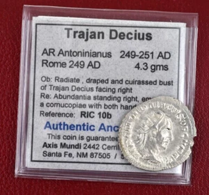 Trajan Decius AR Antoninianus Coin 249-251 AD SHARP CONDITION - Picture 1 of 5