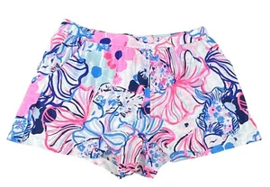 Lilly Pulitzer girls M Floral Cotton Jersey Pleated Shorts - Picture 1 of 6