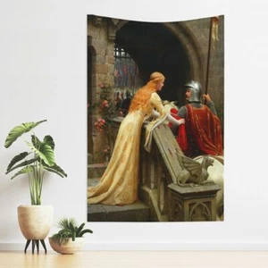 Tapestry Wall Hanging Art Home Decor, God speed By Edmund Blair Leighton 60"×40" - Picture 1 of 7