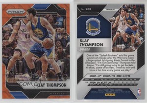 2016-17 Panini Prizm Orange Wave Prizm /25 Klay Thompson #283