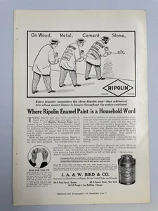 1915 Ripolin Enamel Paint Print Ad - J.A & W Bird & Co - Picture 1 of 1