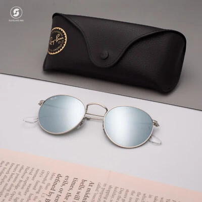 Nuevas gafas de sol Ray Ban 2024 RB 3447 019/30 marco metálico redondo estuche Italia S Foto 1 de 4