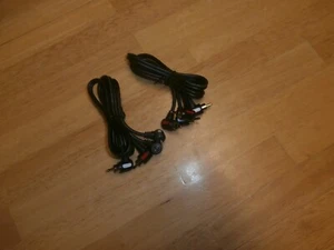 LOT/2 RIGHT ANGLE DUAL RCA MALE TO RIGHT ANGLE DUAL RCA MALE 3FT CABLE,PHILMORE - Picture 1 of 4