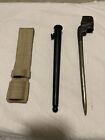 WWII British Lee Enfield No 4 MKII Spike Bayonet With Scabbard & Frog Holster Ne