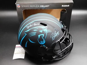 Casco Eclipse tamaño completo firmado por Brian Burns Carolina Panthers con certificado de autenticidad JSA - Imagen 1 de 2