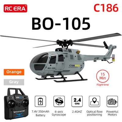 RC ERA BO-105 4CH RC RTF Helicopter 1/48 Optical Flow Positioning RC Aircraft - Image 1 of 4