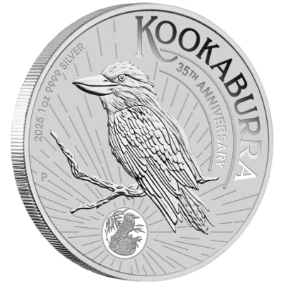 Silbermünze Kookaburra 2025 - 35. Jubiläum - Australien - Anlagemünze - 1 Oz ST - Bild 1 von 3