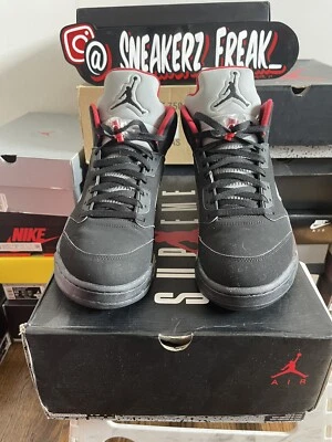 Size 13 - Jordan 5 Retro x Supreme Black 2015 *no Tag* Comes w/ Receipt VNDS - Image 1 of 4