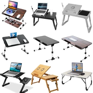 Foldable Laptop Table Stand Lap Sofa Bed Tray Computer Notebook Desk Adjustable - Picture 1 of 134