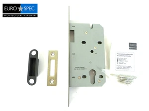 Eurospec Easi-T Contract Din Profile Deadlock 55mm Satin S. Steel - DLE0055EPSSS - Picture 1 of 6