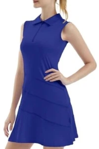 FKEEP Damen Tennis Golf Kleider Reißverschluss V-Ausschnitt Sport Activewear mit Shorts Gr.S - Bild 1 von 5