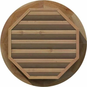 Ekena Millwork Gable Vents and Louvers 27"H Round Rough Sawn Western Red Cedar - Picture 1 of 3