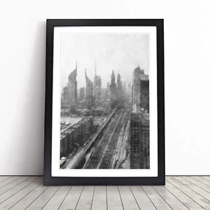 Dubai Skyline Vol.1 Framed Canvas Wall Art Print Poster Picture, Home Decor - Picture 1 of 9