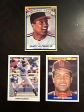 1989 Score - Leaf -post  (3 Card Lot)-Sandy Alomar Jr. (RC) NM
