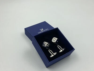 CUFFLINKS DICE SWAROSKI USED FULL SET - ONE MISSING CRYSTAL - Immagine 1 di 4