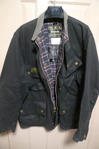 BARBOUR- A7 INTERNATIONAL SUIT WAXED COTTON JACKET -MADE @ UK - 46- GREAT COND - Picture 1 of 23