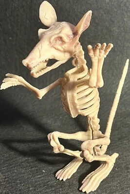 Rat Skeleton Halloween Realistic Scary 7" Plastic Moving Jaw Creepy Decoration! - Image 1 of 4