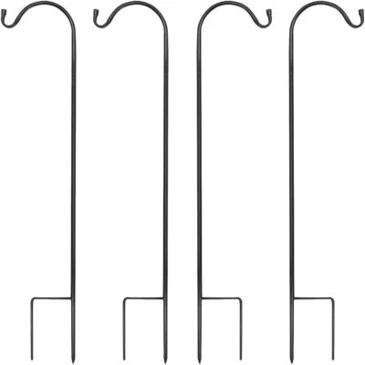 4xHeavy Duty Shepherds Hook, Adjustable Shepards Hooks for Outdoor Premium Metal - Image 1 of 4