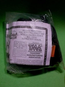 BIG DOG Treestand Hunting Full Body Fall Arrest Harness & Instructions. NEW in - Picture 1 of 3