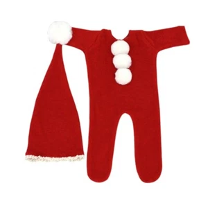 Lovely Christmas Theme Outfit Hat Baby Photo Costume Infant Photography Clothing - Zdjęcie 1 z 8