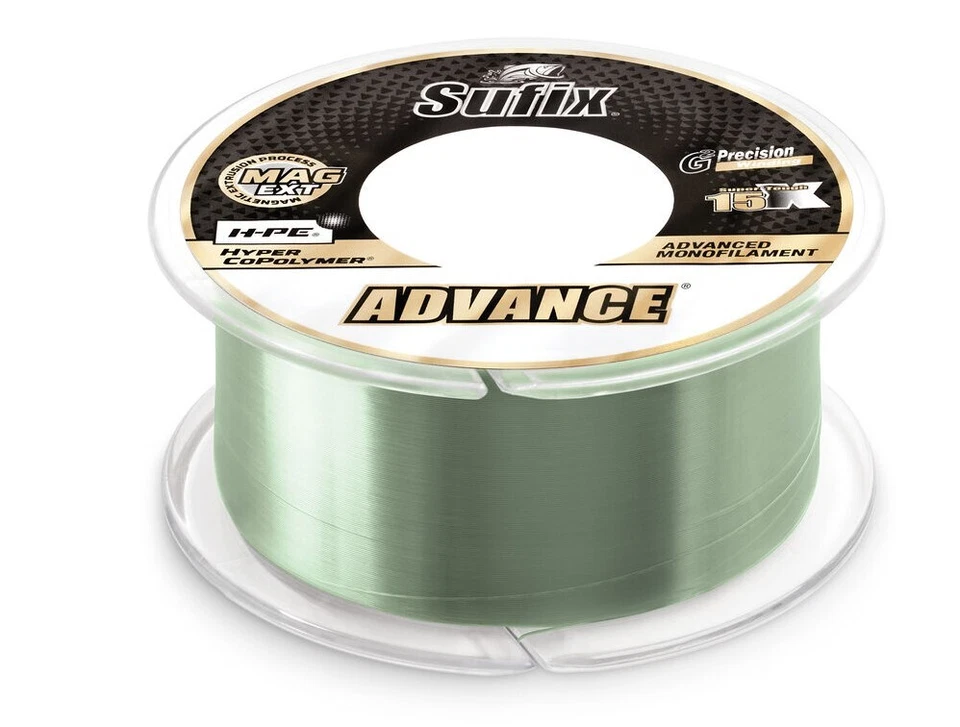 Monofilamento Sufix Advance - verde Lo-Vis - prueba de 25 lb - 330 yardas - 604-125G Foto 1 de 1