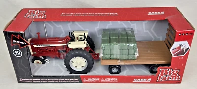 Tomy Big Farm 1/16 Scale Farmall 1206 Farm Tractor/Wagon/Bales Mint Unopened Box - Image 1 of 4
