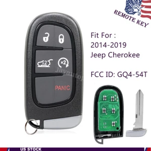 Repuesto para Jeep Cherokee 2014-2019 control remoto sin llave llavero inteligente GQ4-54T - Imagen 1 de 7