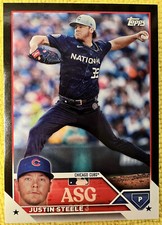 2023 Topps Update #ASG-37 Justin Steele Black Parallel /299 All Star Game Cubs