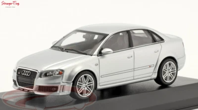 MiniChamps Audi RS4 2004 Silver Metallic 1/43 Scale - Image 1 of 2