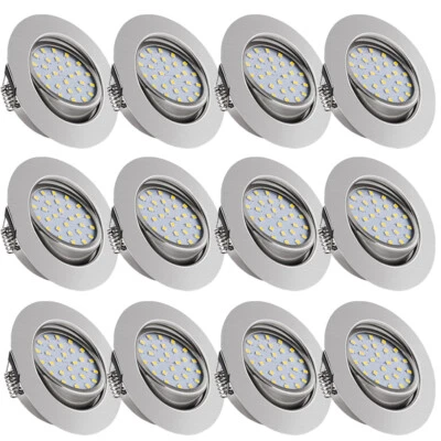 LED Einbaustrahler 230V Flach Einbau Spots 5W Rund Einbau Decken Leuchten Set - Bild 1 von 4