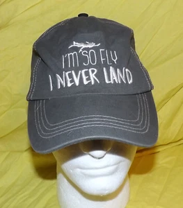 🏰 GORRA DE BÉISBOL AJUSTABLE DE LOS PARQUES DE DISNEY PETER PAN I'M SO FLY I NEVER LAND - Imagen 1 de 3