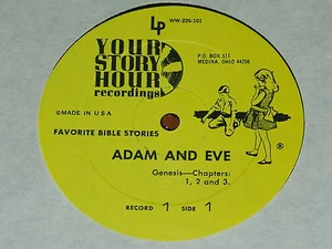 YOUR STORY HOUR - RECORD 1 - ADAM AND EVE - CAIN AND ABEL - NOAH AND THE ARK - Picture 1 of 2