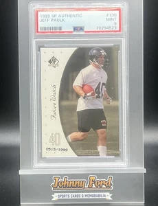 1999 SP Authentic Jeff Paulk Future Watch Rookie #0515/1999 PSA 9 #130 - Picture 1 of 2