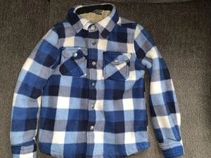 Eddie Bauer Boys Sherpa Lined Button Up Jacket Sz 6/7 - Picture 1 of 4