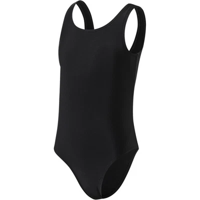 Lindo traje de baño de una pieza para niñas trajes de baño de color liso para niñas Foto 1 de 4