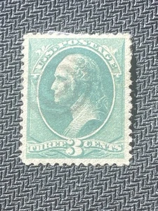 Antike Briefmarke US SCOTT #207 George Washington gebraucht Bullseye Stempel super - Bild 1 von 2
