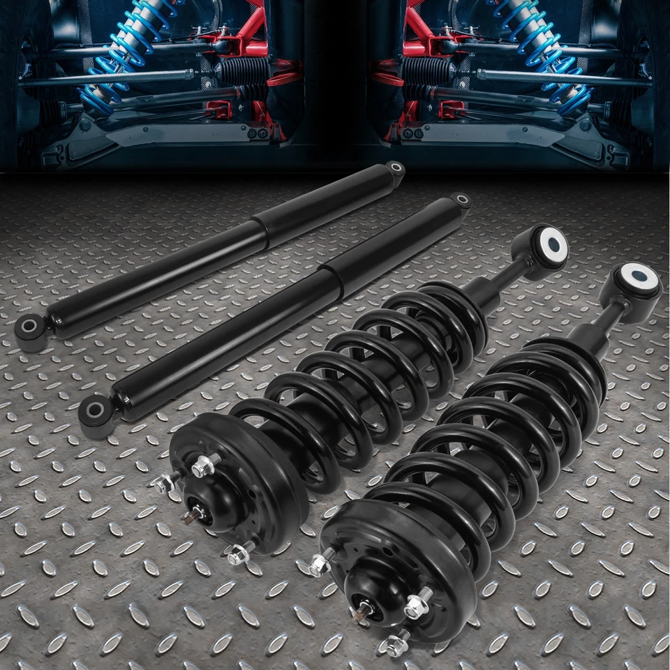 For 04-14 F150 Mark LT 4WD Front Struts w/ Coil Spring+Rear Shock Absorbers Foto 1 de 4