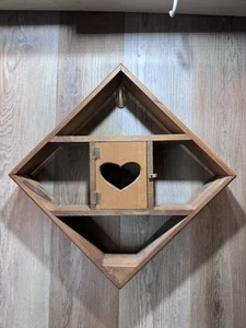 Vintage Wooden heart wall Shelf Cottage Core Grandma core - Picture 1 of 6