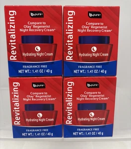 4 X b- pure Revitalizing Hydrating Night Cream 1.36oz *COMPARE TO OLAY* (B68 - Picture 1 of 7