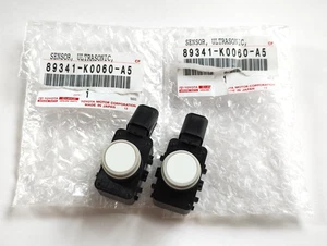 Toyota Lexus 89341-K0060-A5 Parking Sensor Ultrasonic White Nova 083 Set of 2 - Picture 1 of 14