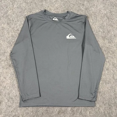 Camisa de manga comprida Quiksilver Everyday Surf ajuste juvenil menino tamanho pequeno (7/8) cinza - Imagem 1 de 4