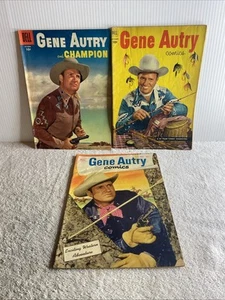 GENE AUTRY COMICS #57,#67,#106 Dell 1951-1955 Golden Age 10-cent - Picture 1 of 19