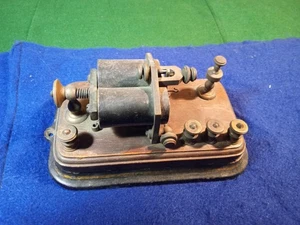 Antikes Westinghouse Telegraph Echolot ~ Gusseisen & Holzsockel ~ Handinitialisiert B H - Bild 1 von 7