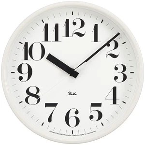Lemnos Reloj de Pared Radio Reloj Analógico RIKI Reloj de Acero Blanco tipo negrita WR08-25 WH - Imagen 1 de 4