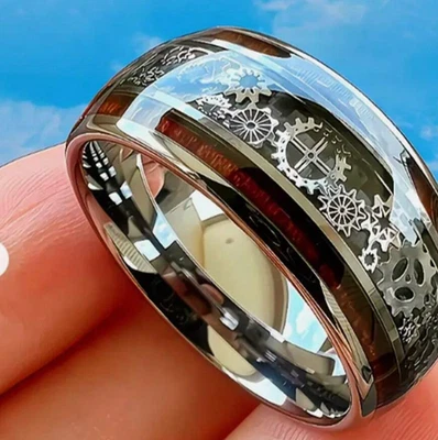 Anillos de Titanium En Oro 14k Sortijas Para Hombre Joyeria Fina Anel Aros - Image 1 of 4