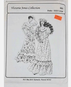Victoria Jones Collection 103 Hawaiian Muumuu Dress Pattern Sizes Petite-XXXL - Picture 1 of 6