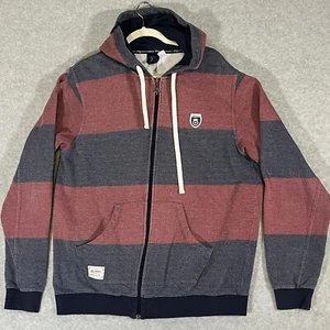 Vintage 90s Y2K Lifted Research Group Striped Full Zip Hoodie Jacket Skater Rare - Picture 1 of 9